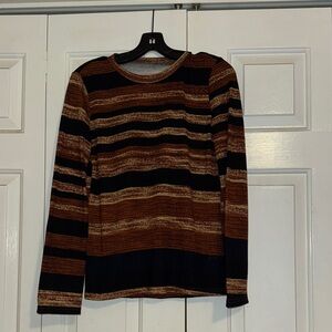 Striped Brown and Black Men's Sweater